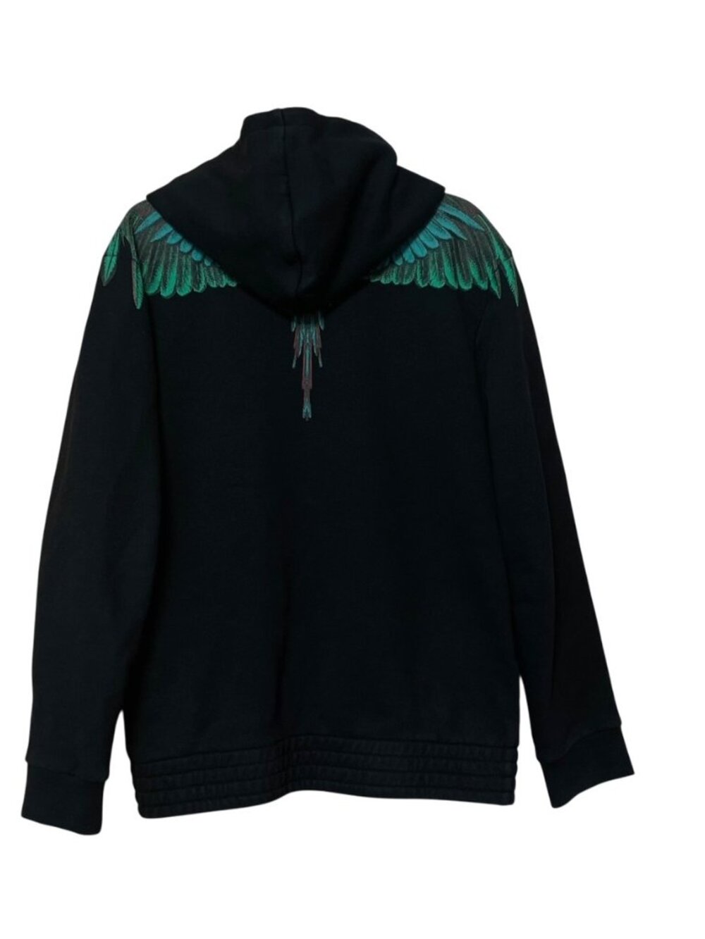 Marcello Burlon kids of Milan Hooded sweatshirt. Feather graphic print. Black. 8